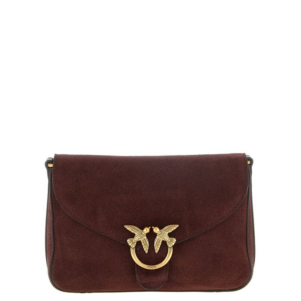 PINKO Bordeaux Calfskin Crossbody Women's Bag